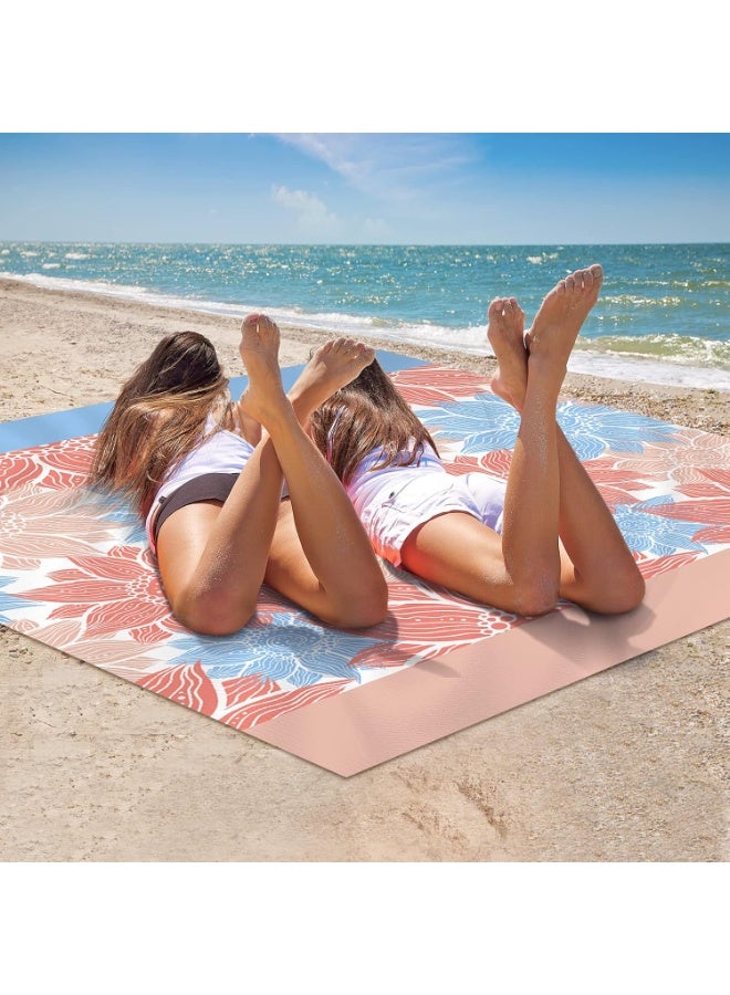 Beach Blanket, Sandproof, Extra-Large Beach Mat for Adults, Waterproof, Quick-Drying, Sand-Free, for Camping, Hiking - Image 2